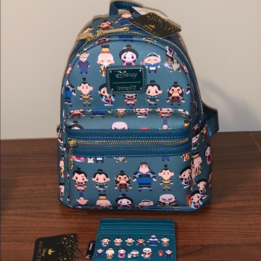 Loungefly Disney Chibi Mulan Backpack & Cardholder